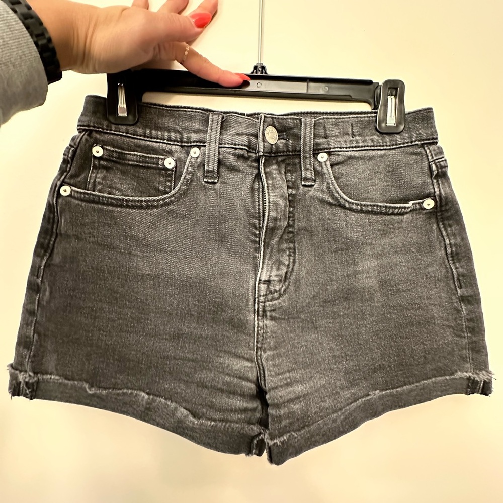 Madewell black jean shorts